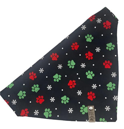 Christmas Paw Print Bandana